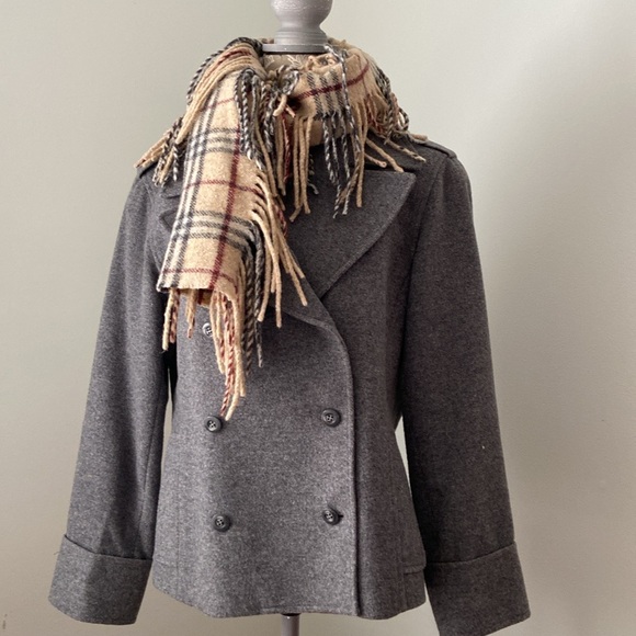 Burberry Happy Scarf Double Fringe Nova Check Lambswool Extra Long - Picture 15 of 15